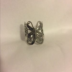 Sterling silver butterfly ring